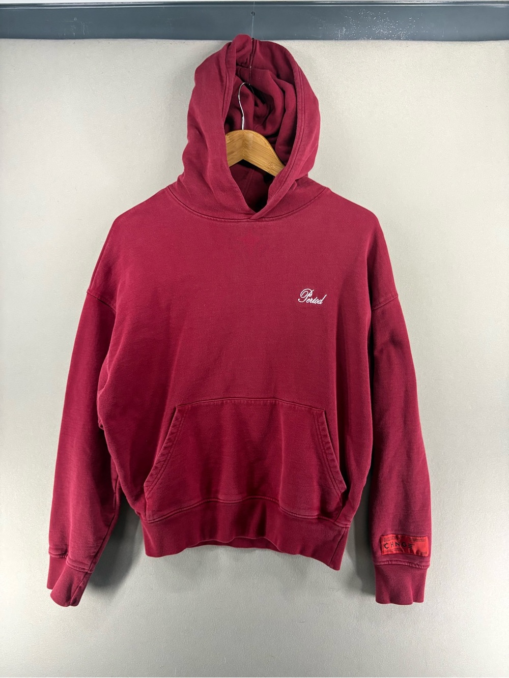 Chnge & Nadya Okamoto Period Pullover Hoodie XXS Rare Embroidered